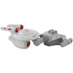 Star Trek Enterprise and Klingon Ship Salt and Pepper Shakers